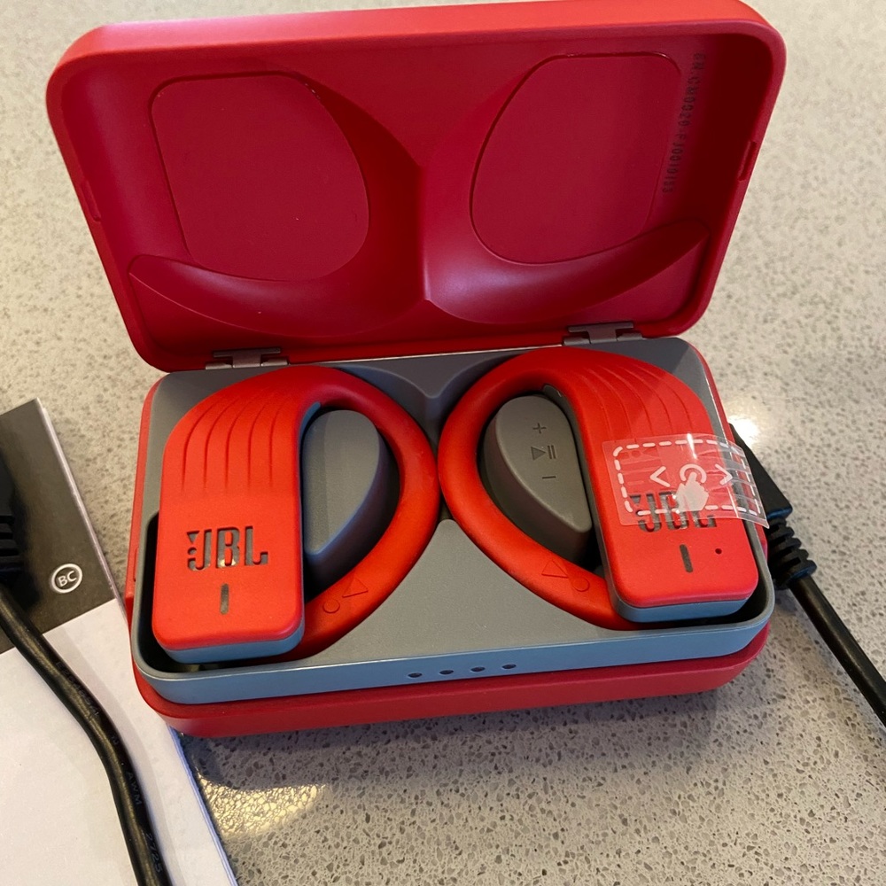 JBL wireless headphones.